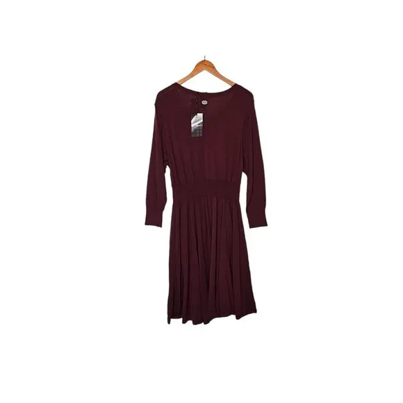 TORRID Outlander Burgundy Lace Waist Sweater Dress Plus size 2X NWT - Picture 10 of 14